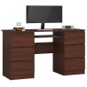 BIURKO KOMPUTEROWE A-11 135 cm 6 SZUFLAD WENGE