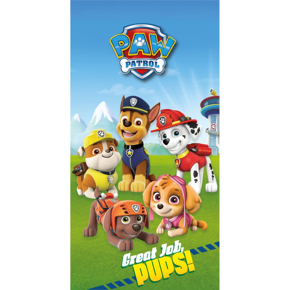 Paw Patrol Great Job bath towel, beach towel 70x140cm