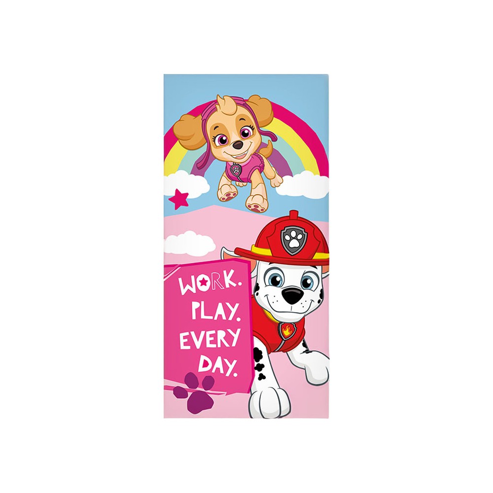 Paw Patrol Work and Play bath towel, beach towel 70x140cm
