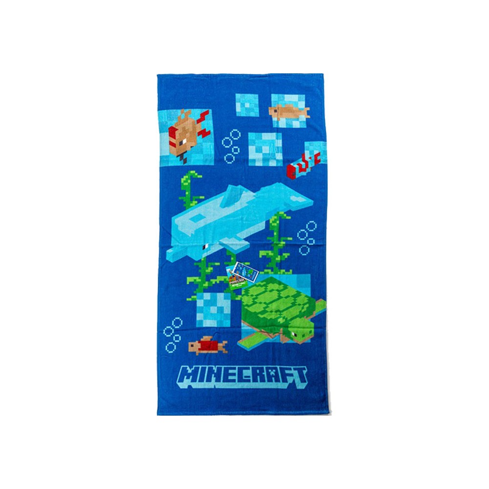 Minecraft Aquatic bath towel, beach towel 70x140cm