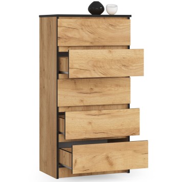 KOMODA K60 5SZ CLP DĄB CRAFT