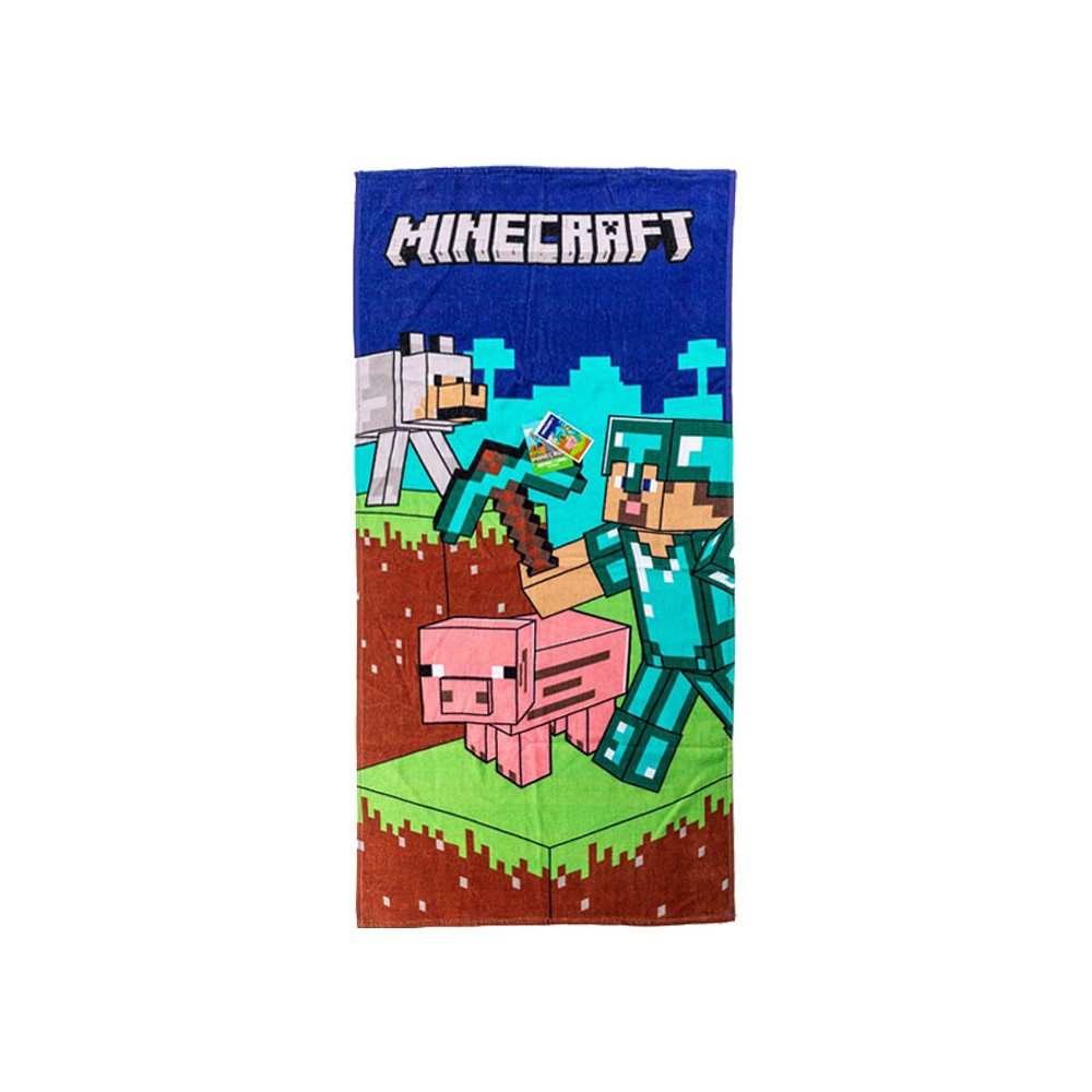 Minecraft Diamond Armor bath towel, beach towel 70x140cm