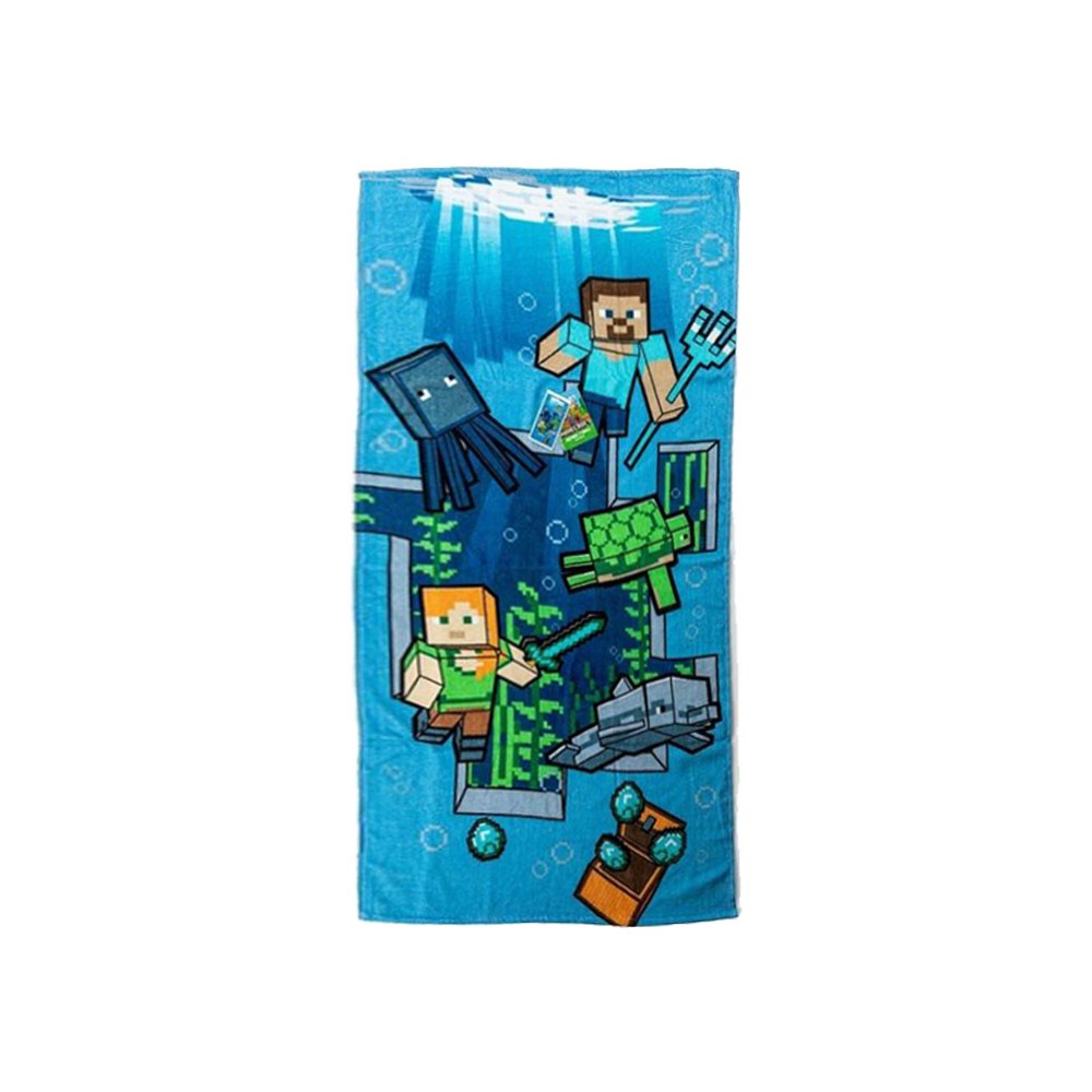 Minecraft Dive bath towel, beach towel 70x140cm