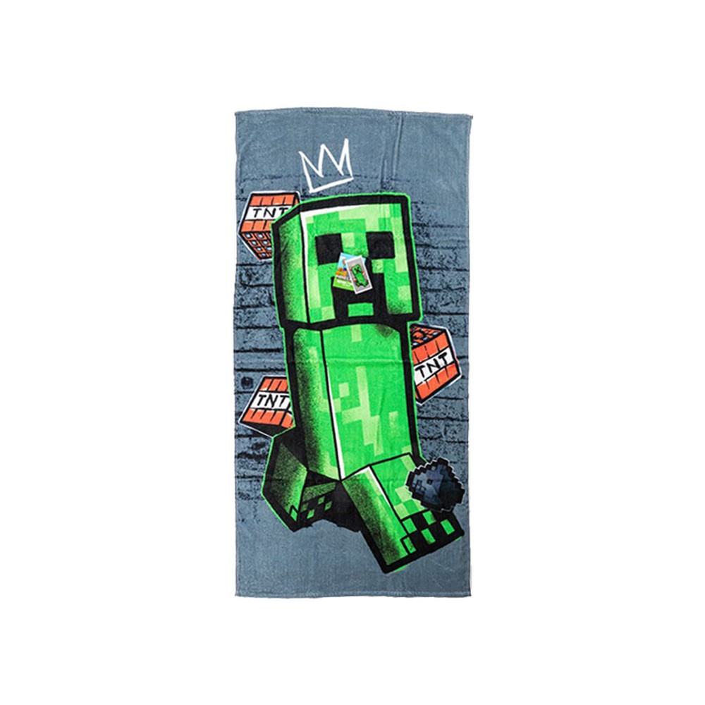 Minecraft Metro Art Creeper bath towel, beach towel 70x140cm