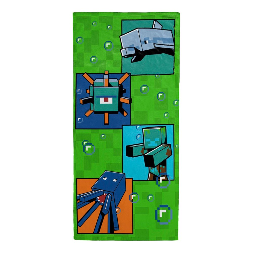 Minecraft Ocean Depths bath towel, beach towel 70x140cm