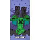 Minecraft Purple bath towel, beach towel 70x140cm