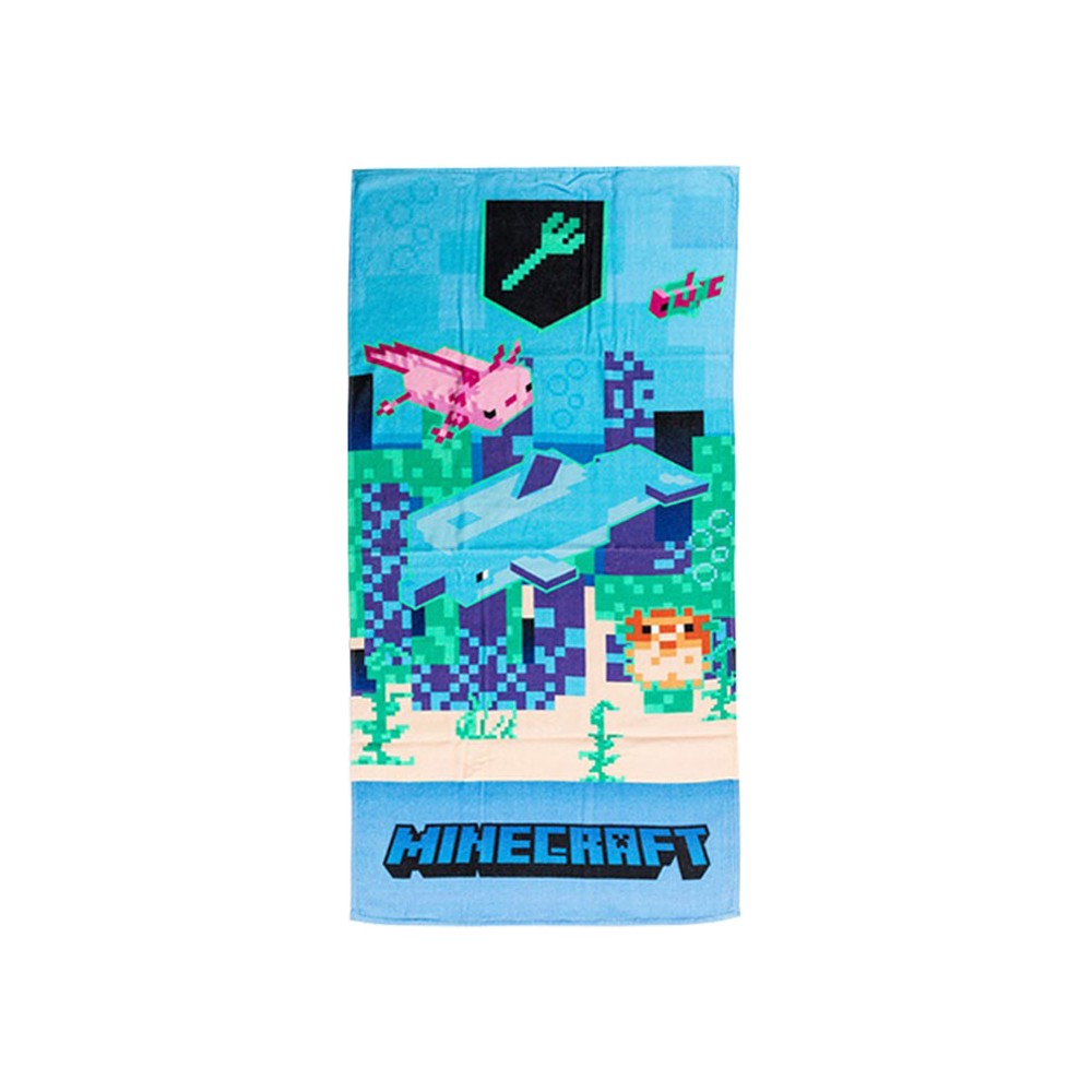 Minecraft Trident bath towel, beach towel 70x140cm