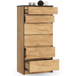 KOMODA K60 6SZ CLP DĄB CRAFT