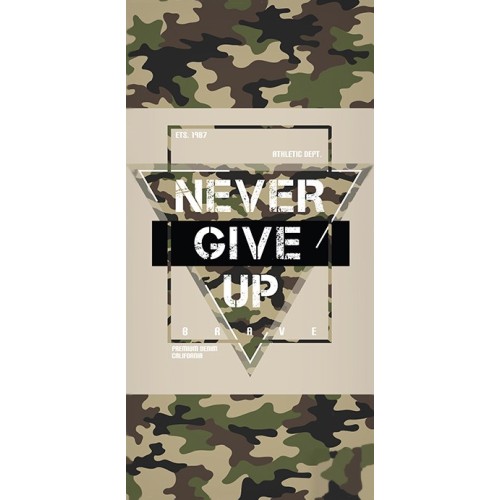 Never give up bath towel, beach towel 70*140cm