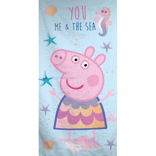 Peppa Pig & the Sea bath towel, beach towel 70x140cm