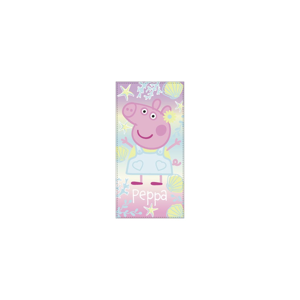 Peppa Pig Shell bath towel, beach towel 70x140cm (Fast Dry)