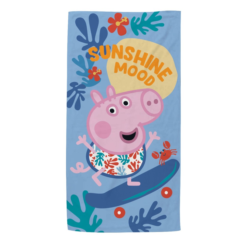 Peppa Pig Skateboard bath towel, beach towel 70x140cm (fast dry)