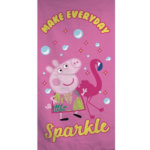 Peppa Pig Sparkle bath towel, beach towel 70x140cm (Fast Dry)