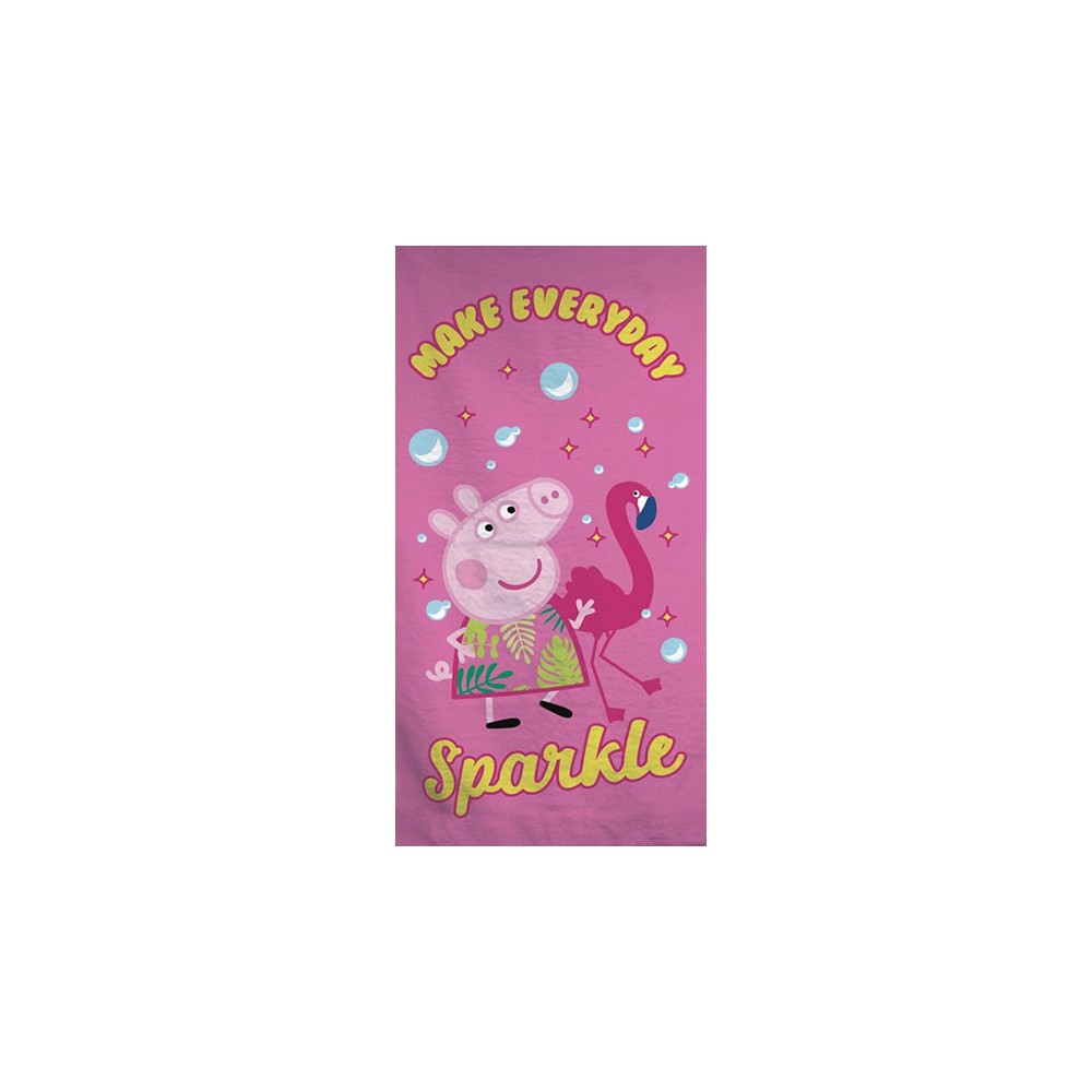 Peppa Pig Sparkle bath towel, beach towel 70x140cm (Fast Dry)