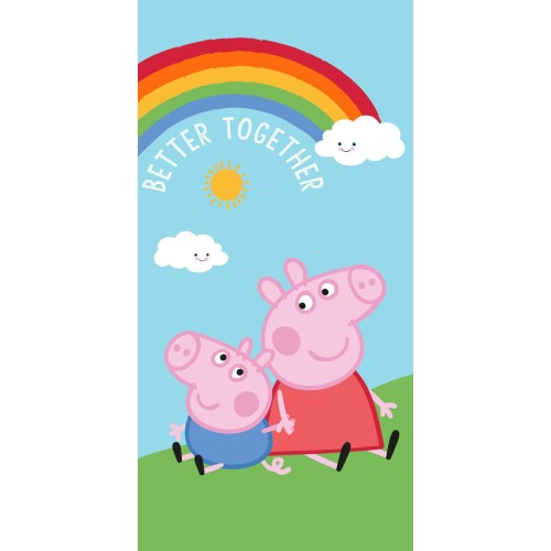 Peppa Pig Together bath towel, beach towel 70x140cm