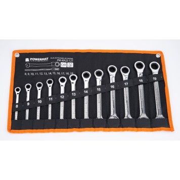 Klucze płasko-oczkowe z grzechotką PM-KPLO-12T