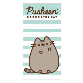 Pusheen Green bath towel, beach towel 70x140cm (Fast Dry)