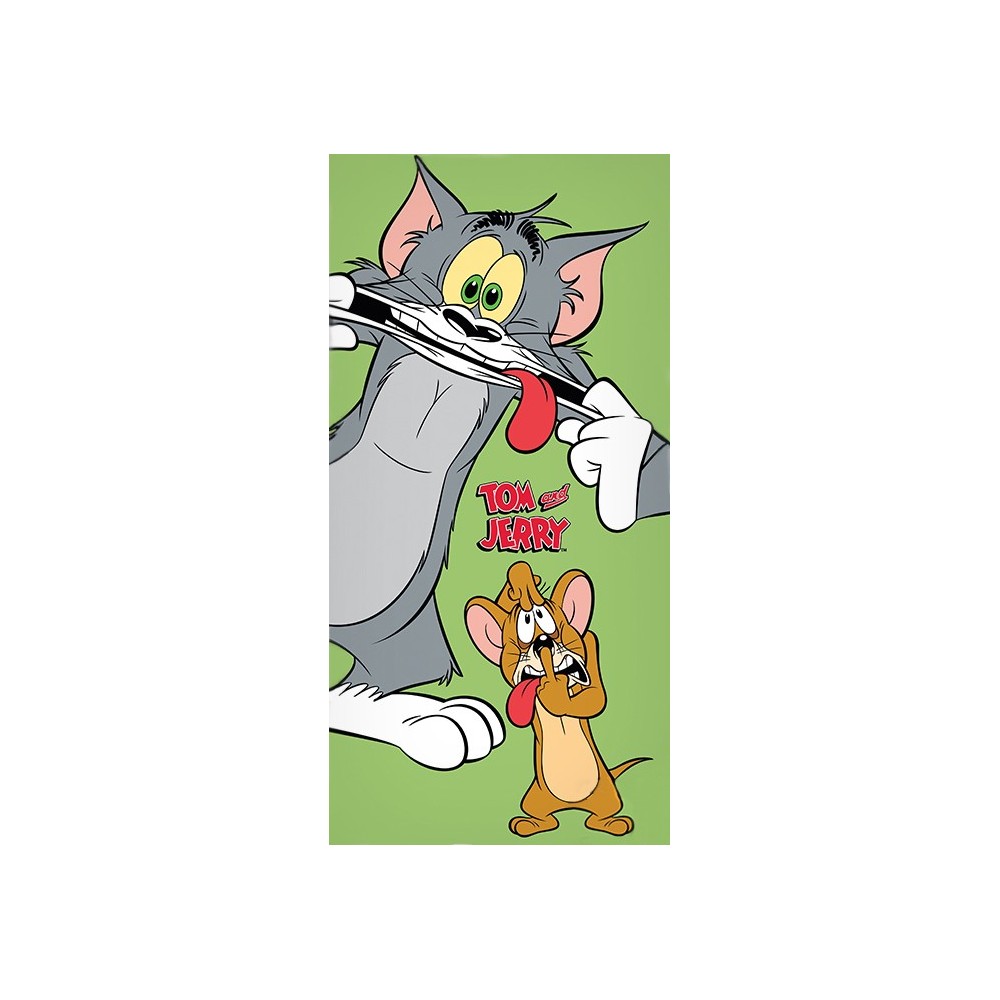 Tom and Jerry bath towel, beach towel Green 70*140cm