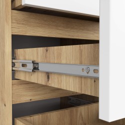 KOMODA CL5 PK DĄB ARTISAN / BIAŁA
