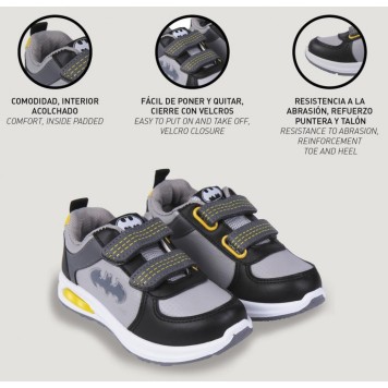 Batman LED flashing, light-up street shoes size 28