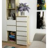 KOMODA CL6 DĄB ARTISAN / BIAŁA