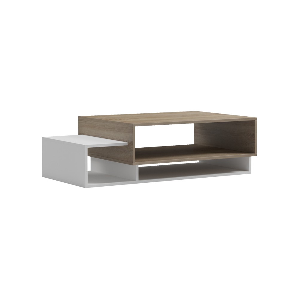 Dekost pakoworld coffee table in sonoma-white shade 105x50x32cm
