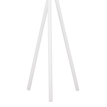 Porte manteau métal bois blanc 49x51x187 cm
