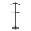 Coat Stand Jolma pakoworld metal-wood in black color D30x111cm