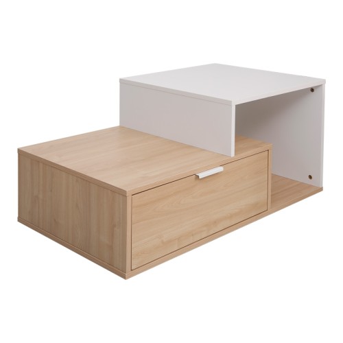 Coffee table Vople pakoworld in natural-white color 90x50x40cm