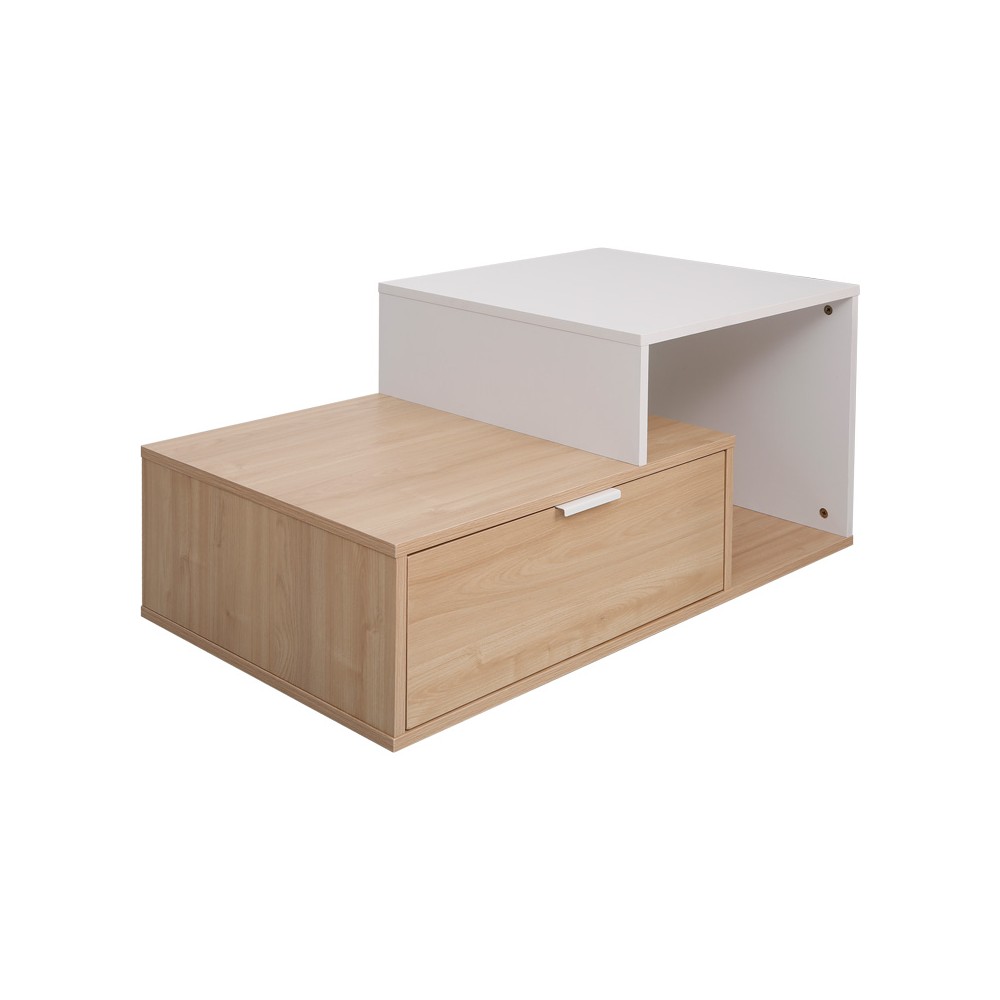 Coffee table Vople pakoworld in natural-white color 90x50x40cm