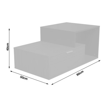 Coffee table Vople pakoworld in natural-white color 90x50x40cm