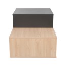 Coffee table Vople pakoworld in natural-dark grey color 90x50x40cm