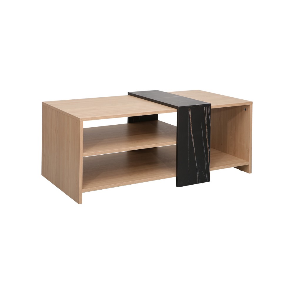 Coffee table Cozeto pakoworld in natural color and marble look 100x53x41.5cm
