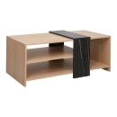 Coffee table Cozeto pakoworld in natural color and marble look 100x53x41.5cm