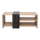 Coffee table Cozeto pakoworld in natural color and marble look 100x53x41.5cm