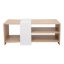 Coffee table Cozeto pakoworld in natural-white color 100x53x41.5cm