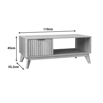 Table basse Hamea bois  MDF  110 x 55,2 x 45 cm
