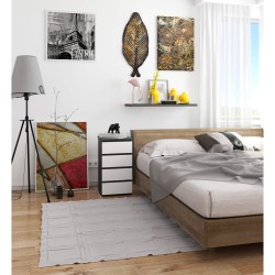KOMODA CL4 GRAFIT SZARY / BIAŁA