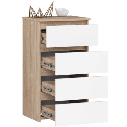 KOMODA CL4 PK DĄB SONOMA / BIAŁA