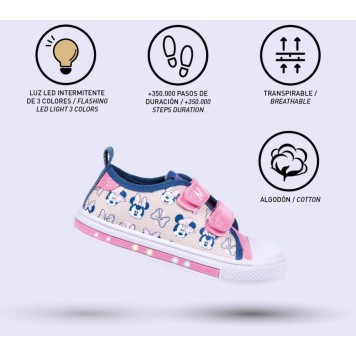 Disney Minnie  LED flashing, light-up street shoes 25