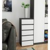 KOMODA CL5 GRAFIT SZARY / BIAŁA