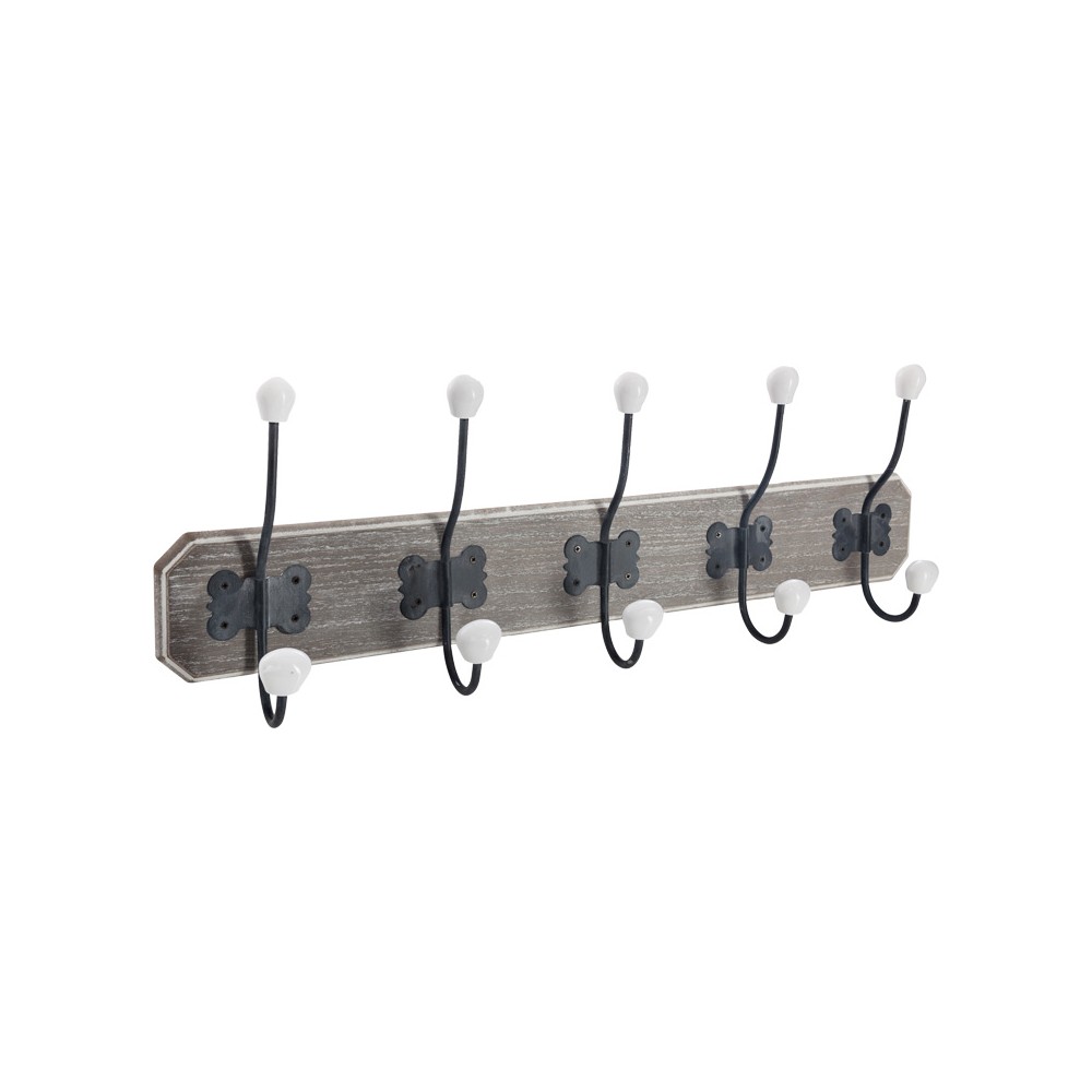 Coat hook Holden pakoworld mdf in antique natural color 19.5x9x60.5cm Coat hook Holden pakoworld mdf in antique natural color 19.5x9x60.5cm