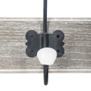 Porte manteau patère bois  gris antique 19,5x9x60,5 cm
