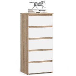 KOMODA CL5 PK DĄB SONOMA / BIAŁA