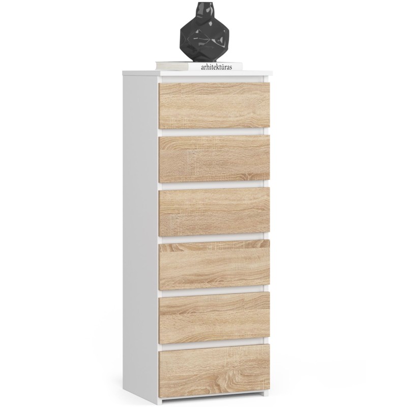 KOMODA CL6 PK BIAŁA / DĄB SONOMA KOMODA CL6 PK BIAŁA / DĄB SONOMA