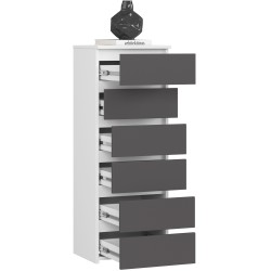 KOMODA CL6 PK BIAŁA / SZARA