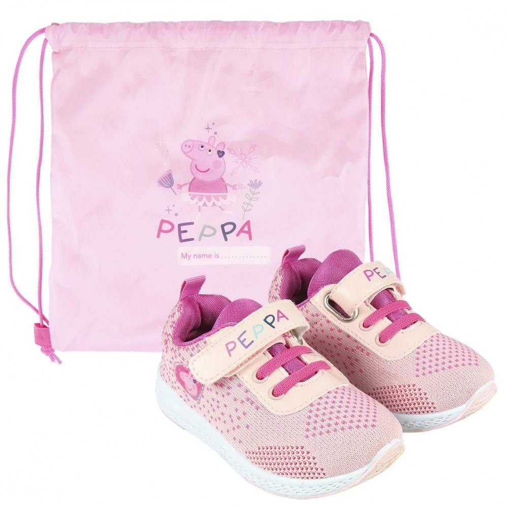 Peppa Pig street shoes with drawstring bag 22