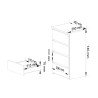 KOMODA CL4 PK BIAŁA / DĄB SONOMA