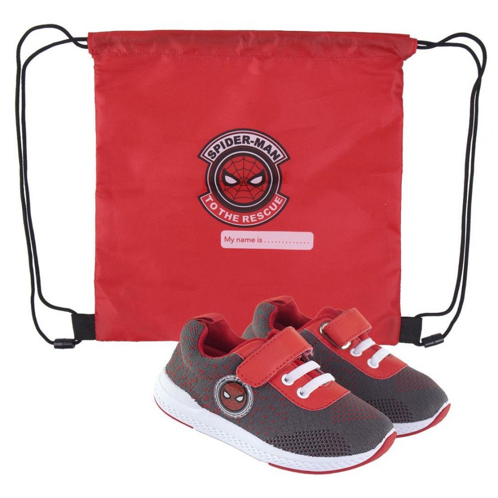 Spiderman street shoes with gym bag 23