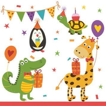 Animals Cute Party napkin 20 pcs 33x33 cm